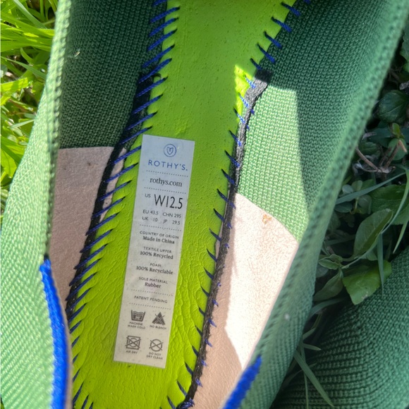 Rothy’s The Point sz 12.5 in Green - Picture 6 of 7
